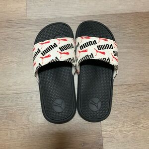 Boys Puma Cool Cat Sandals | size: 3 US | color: white, black, red